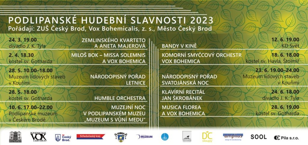 Plakát Podlipanských hudebních slavností 2023